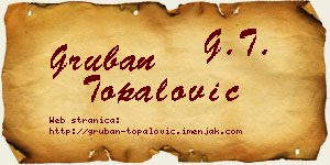 Gruban Topalović vizit kartica